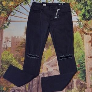 RES denim trashqueen low rise skinny black jeans size 29